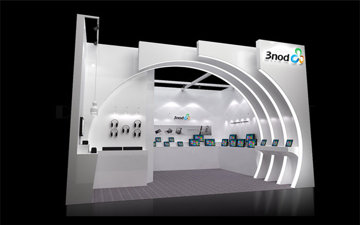香港电子展台设计效果图片